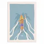 Affiches - Affiche - Paddling Surfer - Art Rider - WALL EDITIONS