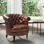 Coffee tables - Round rattan corner table - ANGEL CERDÁ