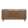 Sideboards - Walnut and dark metallised steel sideboard with porcelain marble top - ANGEL CERDÁ