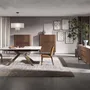 Sideboards - Walnut and dark metallised steel sideboard with porcelain marble top - ANGEL CERDÁ