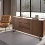 Sideboards - Walnut and dark metallised steel sideboard with porcelain marble top - ANGEL CERDÁ