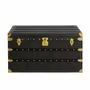 Boîtes de rangement  - Coffre en cuir noir - ANGEL CERDÁ