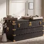 Boîtes de rangement  - Coffre en cuir noir - ANGEL CERDÁ