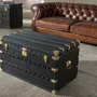 Boîtes de rangement  - Coffre en cuir noir - ANGEL CERDÁ