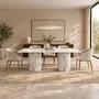 Tables de jardin - Tables à manger - 220X110X75 cm - Jaspura - Marbre Calacatta Oro - STONE VALLEY