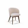 Chairs - ROUND ARMCHAIR UPHOLSTERED IN LIGHT STAINED OAK - SEKO - CRISAL DECORACIÓN