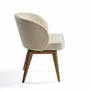 Chairs - ROUND ARMCHAIR UPHOLSTERED IN LIGHT STAINED OAK - SEKO - CRISAL DECORACIÓN