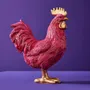 Decorative objects - Rooster with glitter, pink - WERNER VOSS