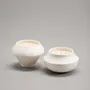Other Christmas decorations - Set of 2 candles in iconic Calligramme porcelain holders - Mini P-Bg.Set - CALLIGRAMME