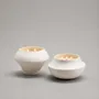 Other Christmas decorations - Set of 2 candles in iconic Calligramme porcelain holders - Mini P-Bg.Set - CALLIGRAMME
