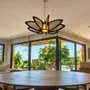 Plafonniers - Lotus — Suspension en bois et soie - OMALIGHT