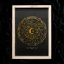 Objets de décoration - Tableau encadré « Roue astrologique noire » - SOMETHING DIFFERENT WHOLESALE EUROPE BV
