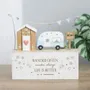 Ornaments - Wander Often Beach Hut Caravan Wooden Ornament - SOMETHING DIFFERENT WHOLESALE EUROPE BV