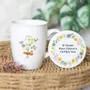 Tasses et mugs - Ensemble tasse et sous-verre fleuris « Si les mamans étaient des fleurs » - SOMETHING DIFFERENT WHOLESALE EUROPE BV