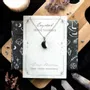 Jewelry - Black Obsidian Crystal Moon Necklace on Greeting Card - SOMETHING DIFFERENT WHOLESALE EUROPE BV