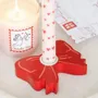 Candlesticks and candle holders - Red Bow Taper Candle Holder - SOMETHING DIFFERENT WHOLESALE EUROPE BV