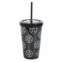 Verres - Gobelet en plastique pentagramme avec paille - SOMETHING DIFFERENT WHOLESALE EUROPE BV