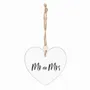 Panels - Mr and Mrs Hanging Heart Sentiment Sign - SOMETHING DIFFERENT WHOLESALE EUROPE BV
