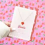 Bijoux - Carte de vœux Collier cœur émaillé pour meilleure amie - SOMETHING DIFFERENT WHOLESALE EUROPE BV