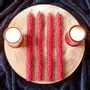 Objets de décoration - Lot de 3 bougies chandelles rouges à motifs en creux - SOMETHING DIFFERENT WHOLESALE EUROPE BV