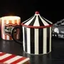Decorative objects - Black Striped Circus Tent Mug - SOMETHING DIFFERENT WHOLESALE EUROPE BV