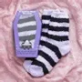 Objets de décoration - Chaussettes à rayures violet pastel dans une boîte cadeau cercueil - SOMETHING DIFFERENT WHOLESALE EUROPE BV