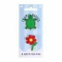 Decorative objects - Set of 2 Turtle and Flower Pin Badges - SOMETHING DIFFERENT WHOLESALE EUROPE BV