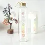 Decorative objects - Chakra Flow Reusable Glass Water Bottle - SOMETHING DIFFERENT WHOLESALE EUROPE BV