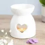 Objets de décoration - Brûle-parfum blanc à découpes de cœurs - SOMETHING DIFFERENT WHOLESALE EUROPE BV