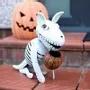 Decorative objects - Metal Skeleton Dog Ornament with Pumpkin - SOMETHING DIFFERENT WHOLESALE EUROPE BV