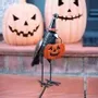 Decorative objects - Metal Glitter Raven Ornament with Pumpkin - SOMETHING DIFFERENT WHOLESALE EUROPE BV