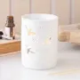 Objets de décoration - Brûle-parfum pour huiles et fondants blanc à découpes d’abeilles et de fleurs - SOMETHING DIFFERENT WHOLESALE EUROPE BV