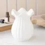 Decorative objects - White Pleated Flare Oil Burner - SOMETHING DIFFERENT WHOLESALE EUROPE BV