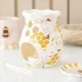 Decorative objects - Honey Bee Print Fluted Oil Burner and Wax Warmer - SOMETHING DIFFERENT WHOLESALE EUROPE BV