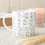 Decorative objects - White Happy Cat Print Mug - SOMETHING DIFFERENT WHOLESALE EUROPE BV
