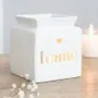 Objets de décoration - Brûle-parfum blanc à inscription « Home » ajourée - SOMETHING DIFFERENT WHOLESALE EUROPE BV