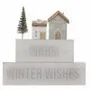 Objets de décoration - Décoration en blocs superposés « Warm Winter Wishes » – 20 cm - SOMETHING DIFFERENT WHOLESALE EUROPE BV