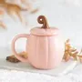 Decorative objects - Pink Curly Pumpkin Lidded Mug - SOMETHING DIFFERENT WHOLESALE EUROPE BV