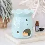Decorative objects - Iridescent Blue Snowflake Oil Burner and Wax Warmer - SOMETHING DIFFERENT WHOLESALE EUROPE BV