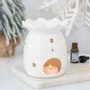 Decorative objects - Iridescent White Snowflake Oil Burner and Wax Warmer - SOMETHING DIFFERENT WHOLESALE EUROPE BV