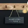 Panels - Manifesting In Progress Hanging Sign - SOMETHING DIFFERENT WHOLESALE EUROPE BV