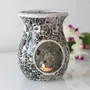 Scents - Large Gunmetal Grey Crackle Oil Burner and Wax Warmer - SOMETHING DIFFERENT WHOLESALE EUROPE BV