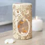 Scents - Gold Pillar Crackle Glass Oil Burner and Wax Warmer - SOMETHING DIFFERENT WHOLESALE EUROPE BV