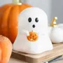 Candlesticks and candle holders - Ghost Shaped Tealight Candle Holder with Pumpkin - SOMETHING DIFFERENT WHOLESALE EUROPE BV