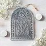 Decorative objects - Triple Moonflower Silver Effect Terracotta Plaque - SOMETHING DIFFERENT WHOLESALE EUROPE BV