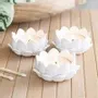 Decorative objects - Set of 3 White Lotus Flower Tealight Holders - SOMETHING DIFFERENT WHOLESALE EUROPE BV