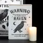 Panels - Protected by a Raven Hanging Sign - SOMETHING DIFFERENT WHOLESALE EUROPE BV