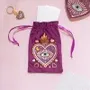 Decorative objects - Sacred Sight Heart Velvet Drawstring Bag - SOMETHING DIFFERENT WHOLESALE EUROPE BV