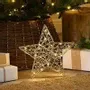 Decorative objects - 30cm Light-Up Shimmer Star with Timer - SOMETHING DIFFERENT WHOLESALE EUROPE BV