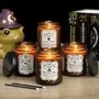 Objets de décoration - Lot de 4 bougies en pots ambrés Witch’s Apothecary - SOMETHING DIFFERENT WHOLESALE EUROPE BV